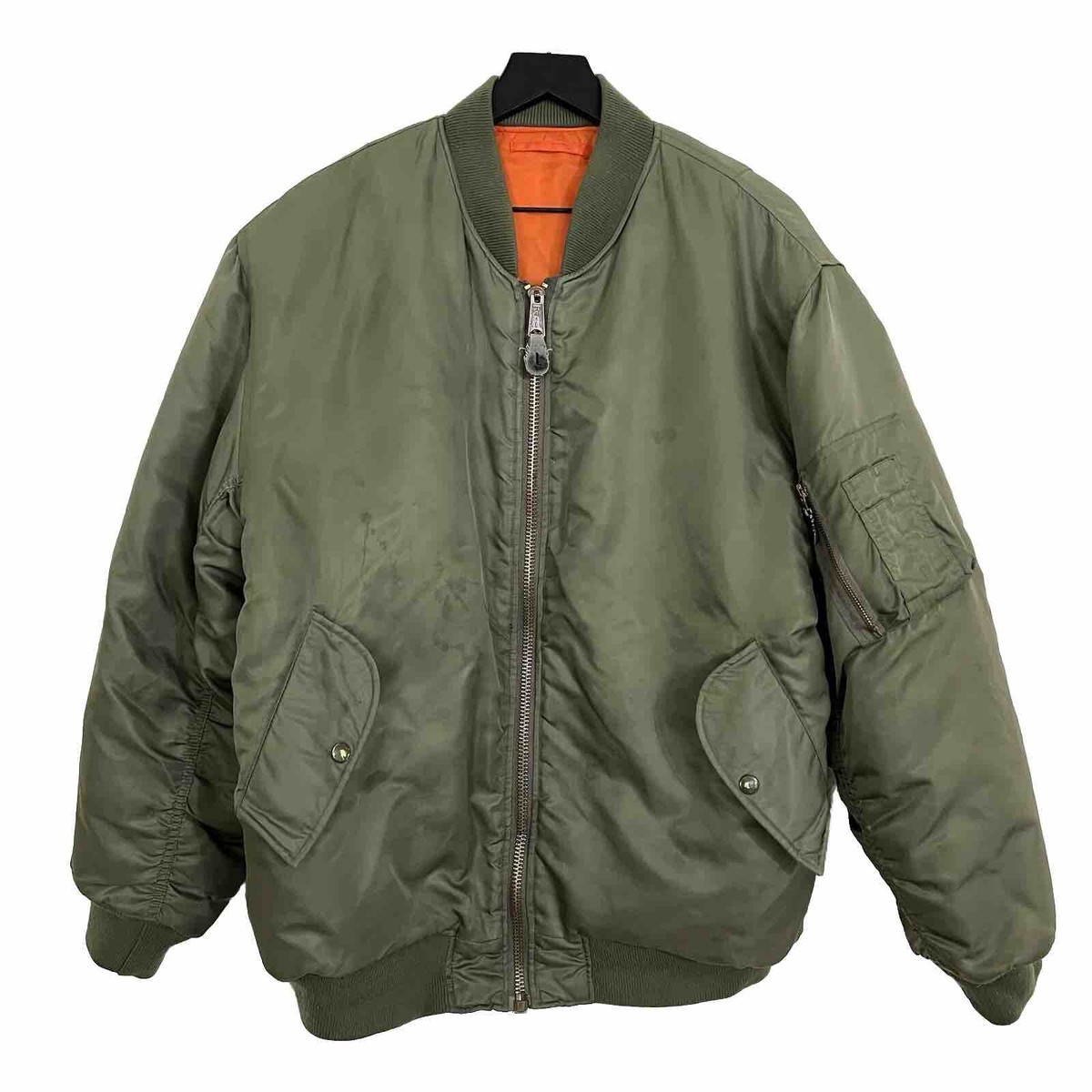 ジャケット・アウター JACKET, FLYER'S, MAN INTERMEDIATE, MA-1 Vintage Jacket Flyers Man Intermediate MA 1 Aviator Flight Bomber