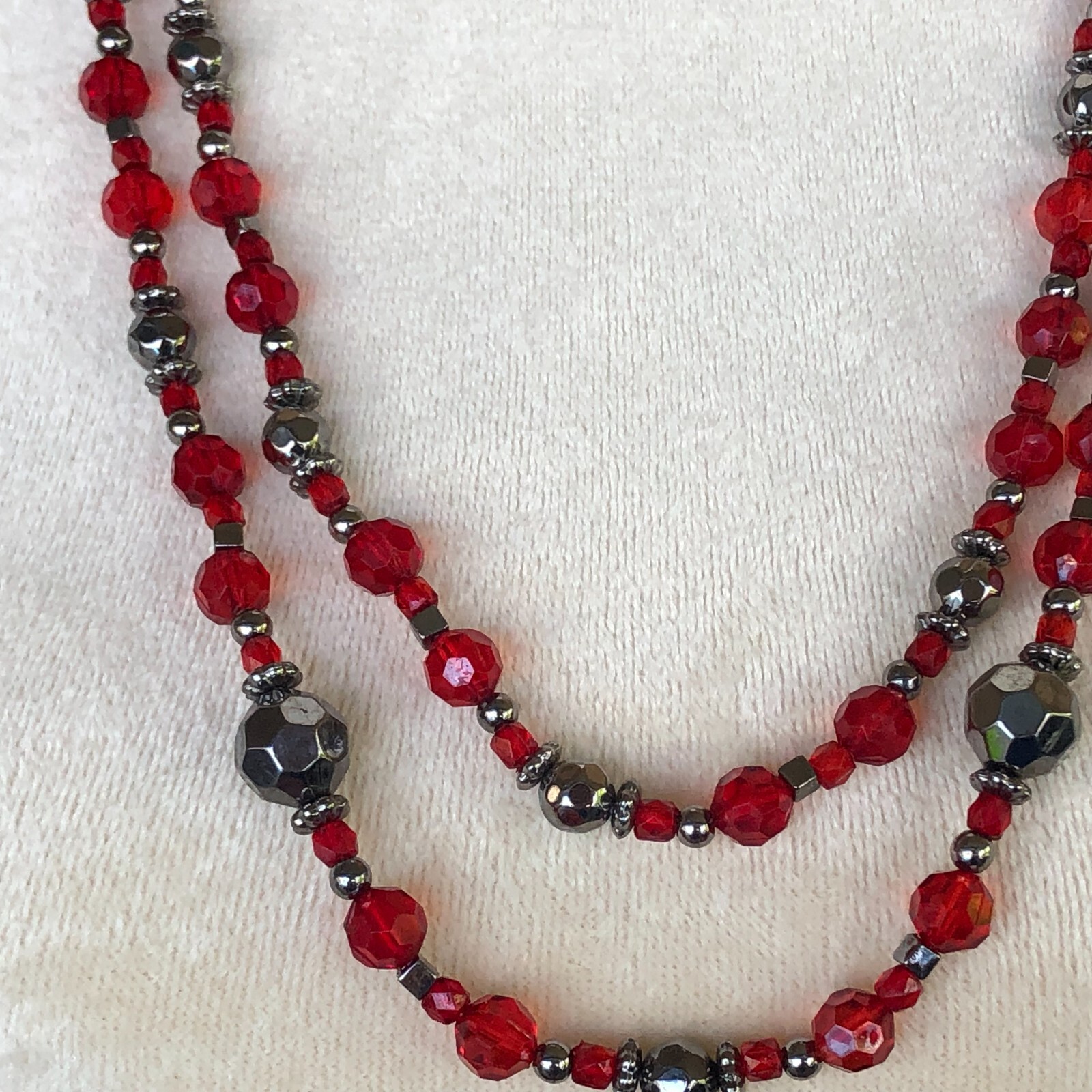 Cookie Lee Adjustable Versatile Tie Necklace Red … - image 4