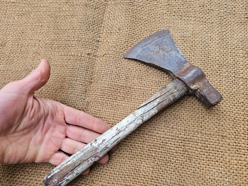 SMALL MINI "ACIER FONDU" ANTIQUE FRENCH AXE BUSHCRAFT HATCHET TOMAHAWK VINTAGE - 第 6/12 張圖片