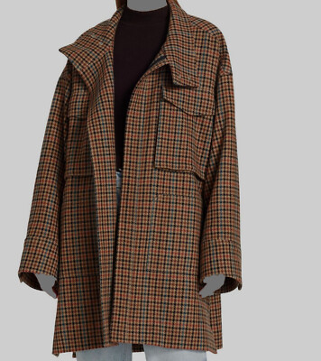 Houndstooth Wool Coat H And M Houndstooth Coat Oversized Jacket