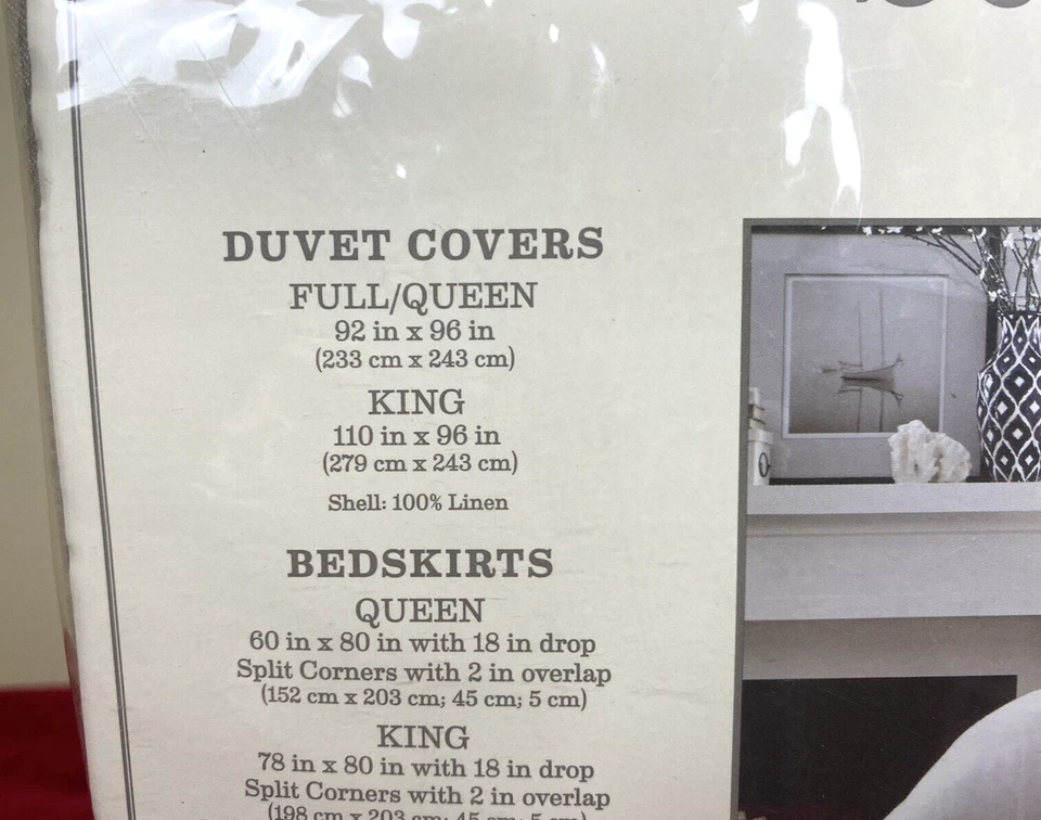 Funda nórdica de lino Southern Living QUEEN FULL Heirloom Hummus beige pálido Foto 4 de 4