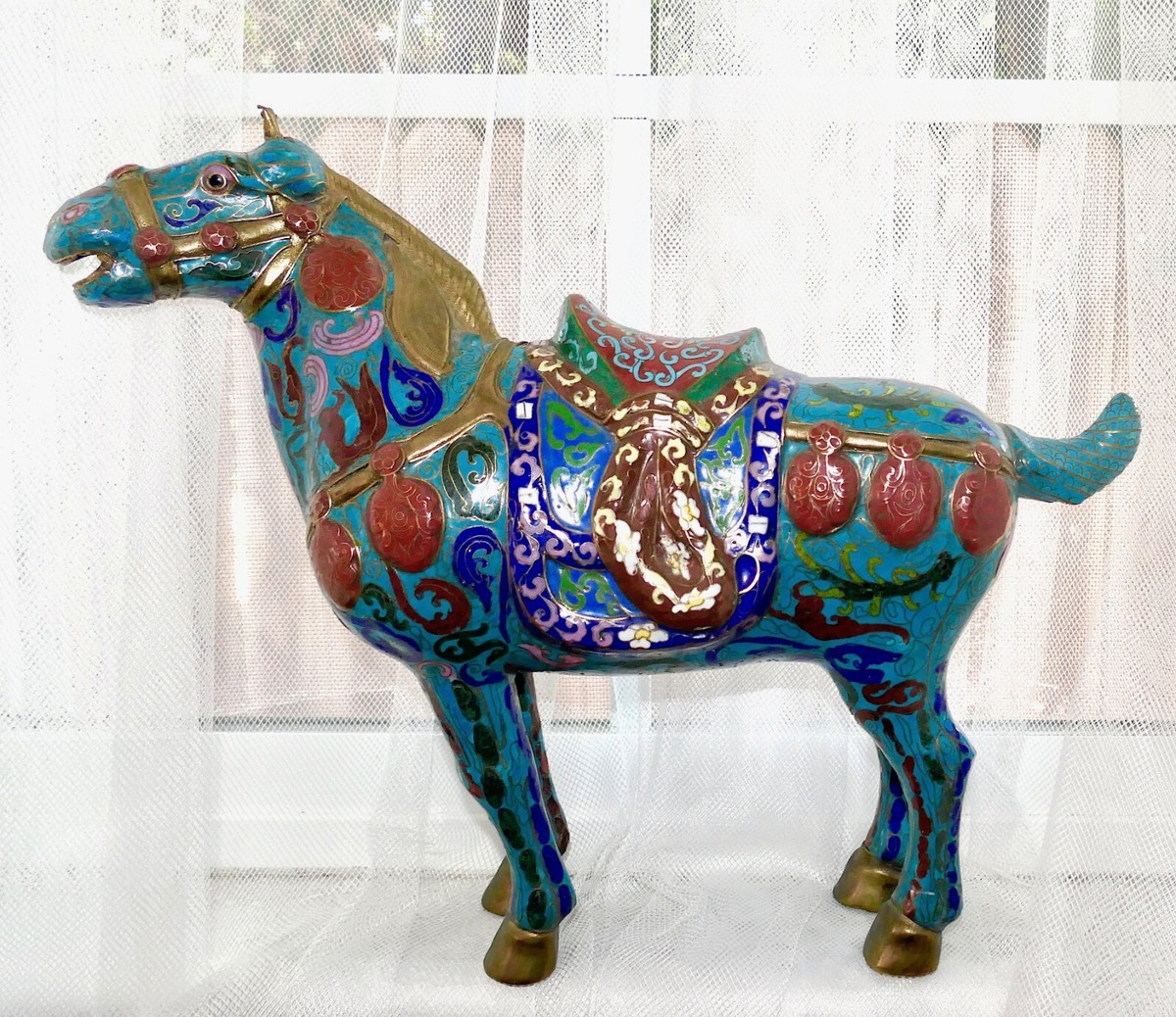 19th Century Chinese Cloisonné Enamel 14x11.25