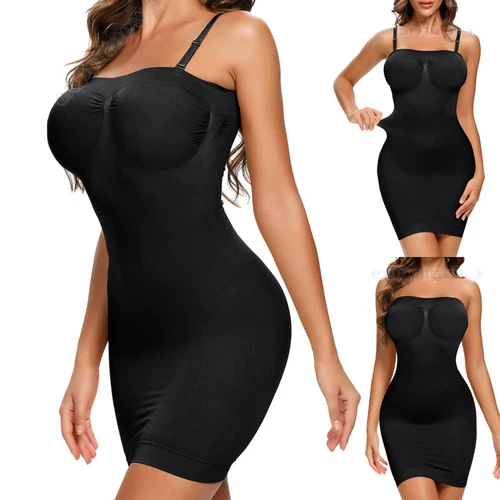 Women Tummy Control Slip Shapewear Compression Full Body Shaper For Under Dress - Picture 1 of 24