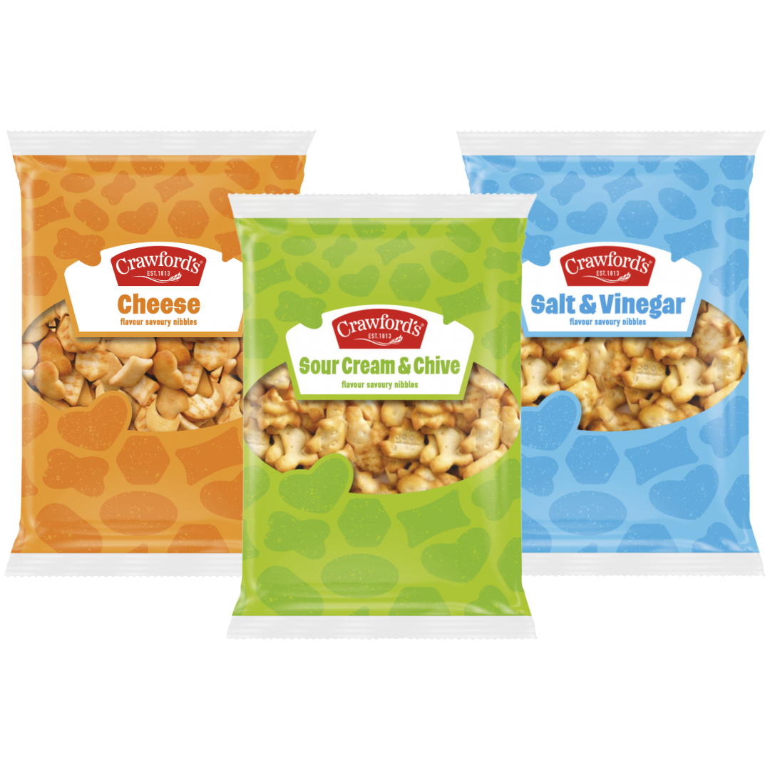 Crawfords Savouries Cheese, Salt & Vinegar Sour Cream & Chive Trio Pack Specials