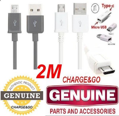 2 M Metre Samsung Galaxy S8 S7 S6 S5 S3 Micro Usb C Charger Data Charging Cable Ebay