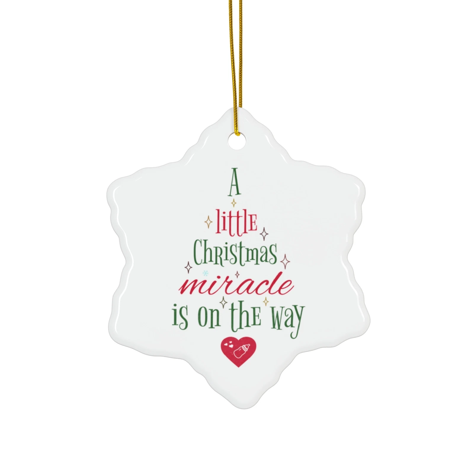 Christmas Ornament - Ceramic Ornament, 2 Shapes