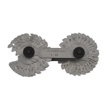 GRIP Thread Pitch Gauge 4-42 SAE .25-6.0MM Sizes Screw Tap Hole Tools 35428