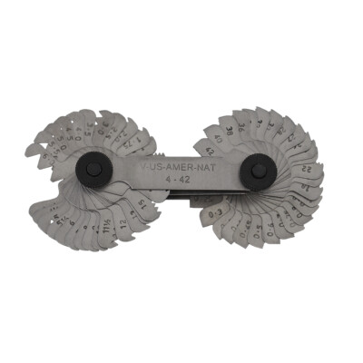GRIP Thread Pitch Gauge 4-42 SAE .25-6.0MM Sizes Screw Tap Hole Tools 35428
