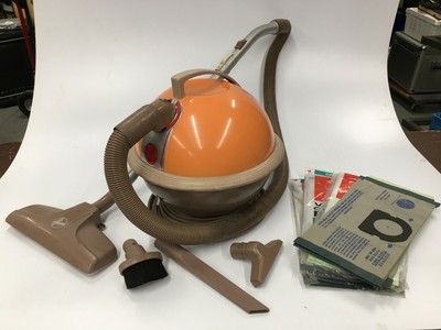 hoover canister vacuum constellation cleaner retro ball orange