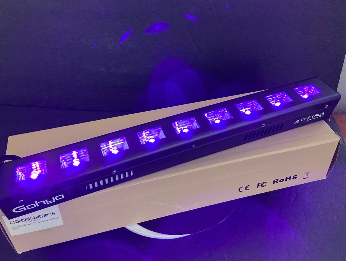 New Gohyo 9 LED Black Light 27W LED UV Bar Glow in the Dark Party