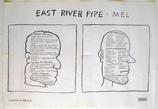 EAST RIVER PIPE Mel 1996 promo POSTER Merge - 18 inch x 24 inch