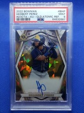 2022 Bowman Invicta Auto HEDBERT PEREZ PSA 9 Gold Atomic #/50 Autograph card