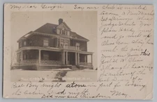 Durham New Hampshire College Pres Gibbs Residence Real Photo RPPC Postcard 1908