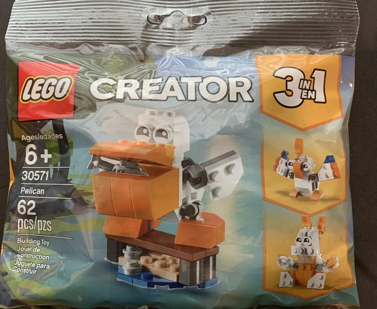 Lego Creator 30571 Pelican Polybag 3in1 Cockatoo Bunny New
