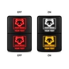 Create Your Own Dual Function Push Button For Toyota Red/White-Orange 33mm 22mm