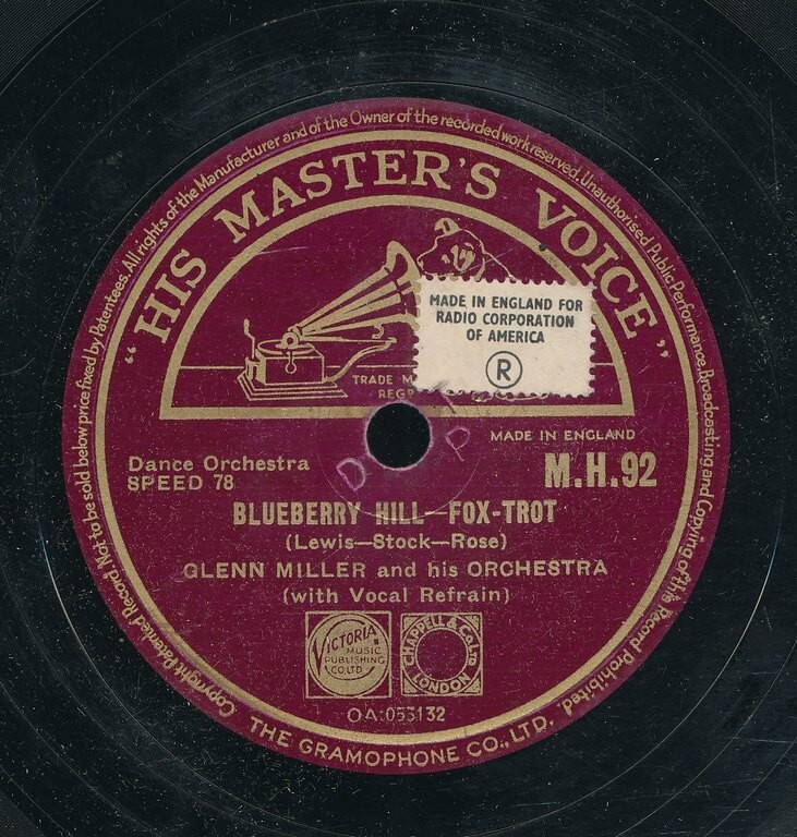 78tkSwingU.K.HMVMH 92Glenn Miller(Blueberry Hill/The Nearness of