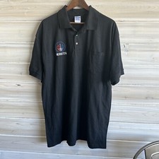 Beretta Polo Shirt L Short Sleeve Cotton Solid Black Mens