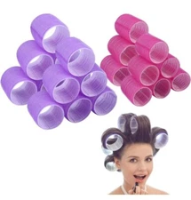 24 Jumbo Size Hair Roller sets Self Grip Salon Hair Dressing Curlers 2 Sizes