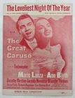 SHEET MUSIC "THE LOVELIEST NIGHT OF THE YEAR " DATED 1951