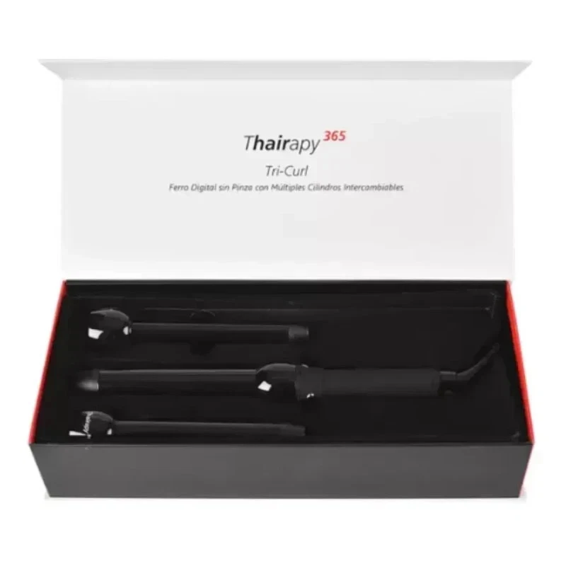 Thairapy 365 Tri-Curl Digital Clipless Curling Iron 3 Barrel Ceramic Hair Styler - Image 2 of 4