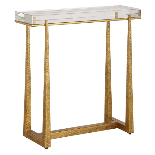 Uttermost Midas Thick Crystal Accent Table - Picture 3 of 6