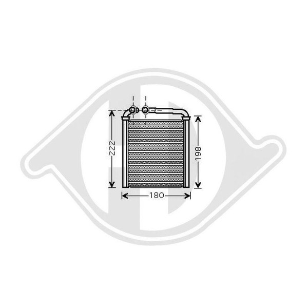 1X WäRmetauscher Innenraumheizung Diederichs DCM1253 Diederichs Climate FüR Vw-image