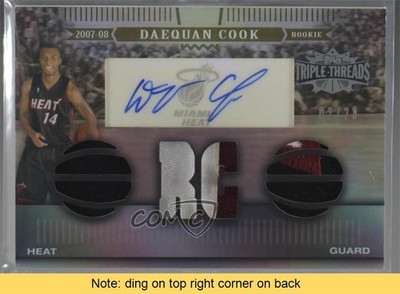 2007-08 Topps Triple Threads Rookie Relic Sepia 2/23 Daequan Cook Auto READ 7fb
