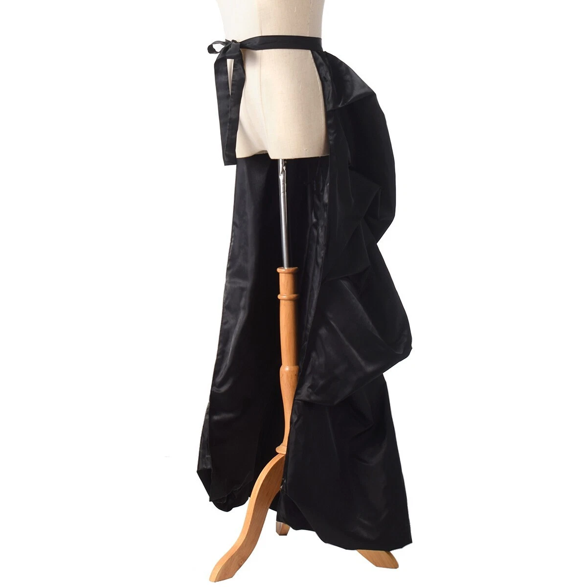 Mujeres Victoriano Pettiskirt Steampunk Bustle Sobrefalda Desmontable Tren Falda