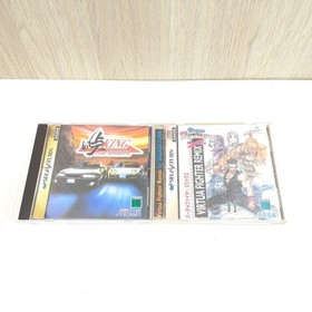 Sega Saturn white Console with 2 Virtua Gun controllers & 5 games Japanese