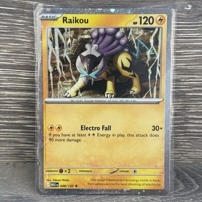 Pokemon Raikou - (Cosmos Holo) 048/132 Me01: Mega Evolution Promo SWIRL!!!