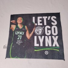 Minnesota Lynx WNBA Rally Towel Kayla McBride 21 Let's Go Lynx Gray Green 15x17