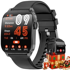 🔥1.91"Smart Watch For Men Waterproof Fitness Tracker Smartwatch for Android iOS