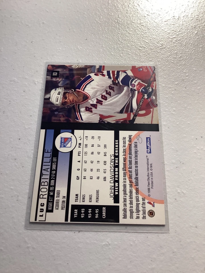 1995-96 Skybox Impact - Luc Robitaille #113 - Image 2 of 2