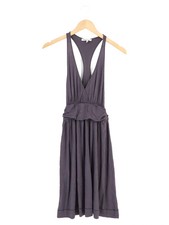 HÜFTGOLD Damen Freizeitkleid Gr. 36/S Grau Viskose Elegant Casual