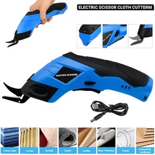 Electric Scissors Handheld Cloth Fabric Leather Cutting Machine Rechargeable 