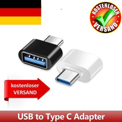 Typ C Adapter Stecker USB-C auf USB A OTG Samsung Huawei Handy Laptop Tablet Gut