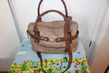 VTG Brown Leather EAigner Handbag With Shoulder Strap