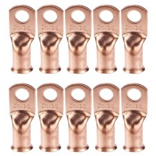 10/20 Gauge 2/0 3/8" Battery Cable Ends Lugs Hole OFC Copper Ring Terminals Wire
