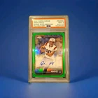 2024 Topps Chrome - Autographs Drake Maye #RA-DMA Green Ref /99. PSA 9 AUTO 10
