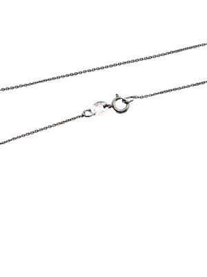 14K DÜNNES OVALES WEISSGOLD GLIEDERARMBAND 0,4 GRAMM 7 ZOLL HERGESTELLT IN ITALIEN