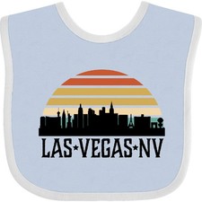 Inktastic Las Vegas Nevada Skyline Retro Baby Bib Cities Trip Clothing Infant