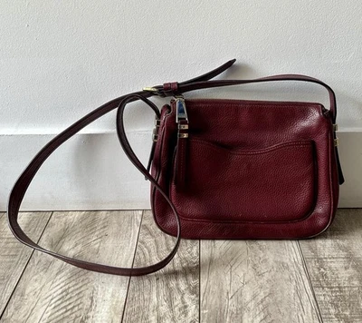 Sac Lancel En Cuir Bordeaux À Bandoulière - Photo 1/4