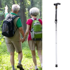 Telescopic Walking Stick Thicken Aluminium Alloy Foldable BA