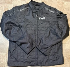 HWK Black Motorcycle Jacket For Men Size S