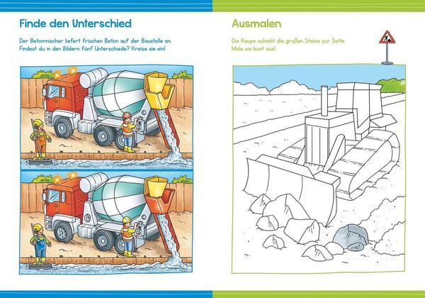 Thumbnail - Malen Und Rätseln Für Kindergartenkinder. Baustelle