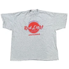 Vintage Y2K Amsterdam Red Light District T Shirt Men's 2XL