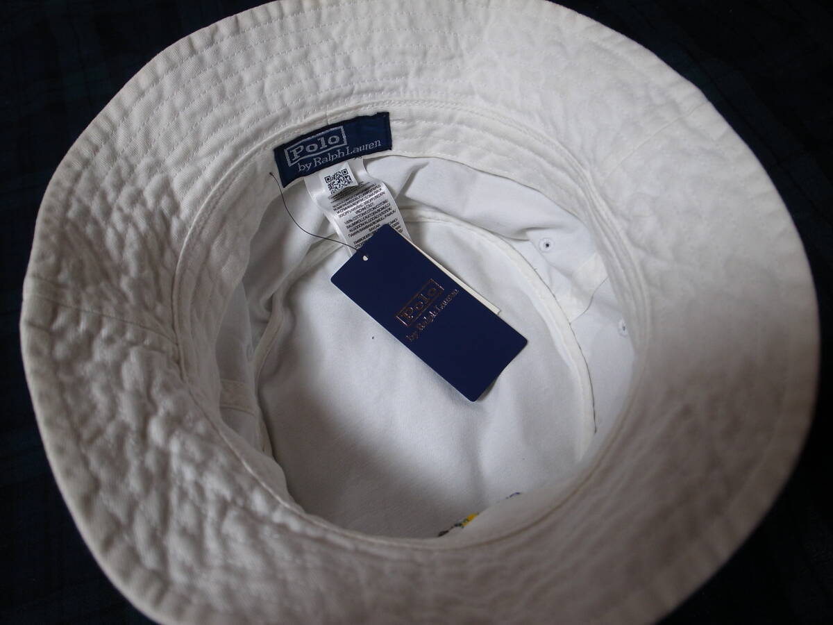 Polo Ralph Lauren Bear Bucket Hat White L/Xl Polo bear Rare Model Limited Editio image 7