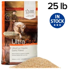UltraCruz Equine Garlic Flakes Supplement for Horses, 25 lb (1125 Day Supply)