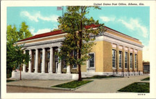 1930 S. ATHENS, ALABAMA. US POST OFFICE. POSTCARD. EE15