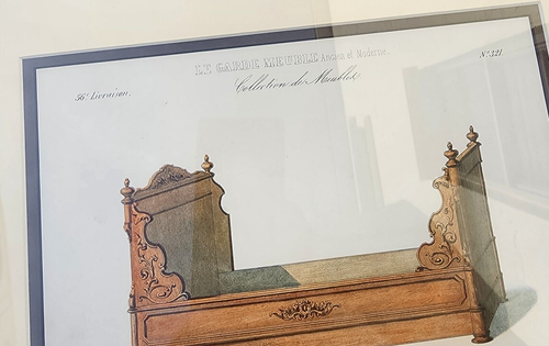 Litografía francesa rara de muebles de la década de 1850 "Le Garde Meuble Ancien et Moderne" - Imagen 4 de 5